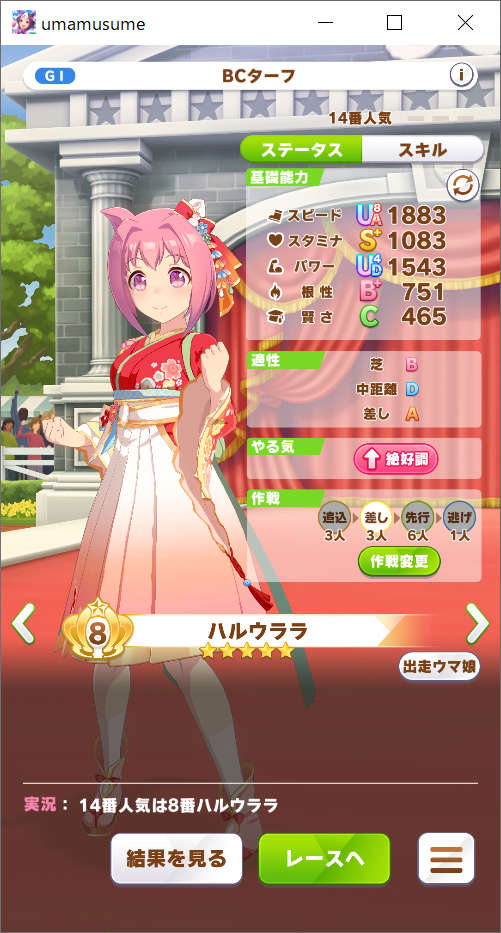 BCターフ 失敗 出走前